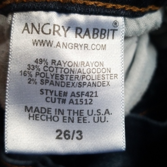 Angry Rabbit jeans size 26 - Picture 3 of 5